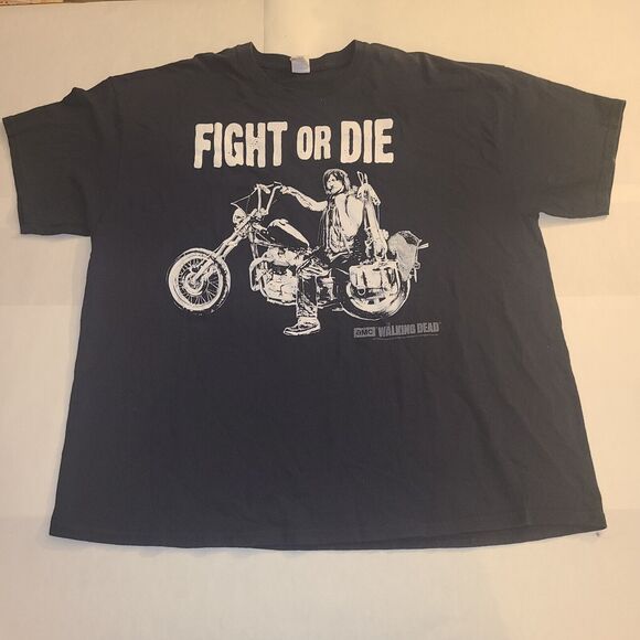 Walking Dead Fight Or Die XXL T-Shirt 2015 AMC - Picture 1 of 5